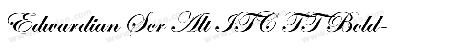 Edwardian Scr Alt ITC TT Bold字体转换